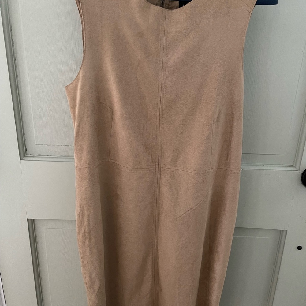 Bagatelle Tan faux suede Midi Dress